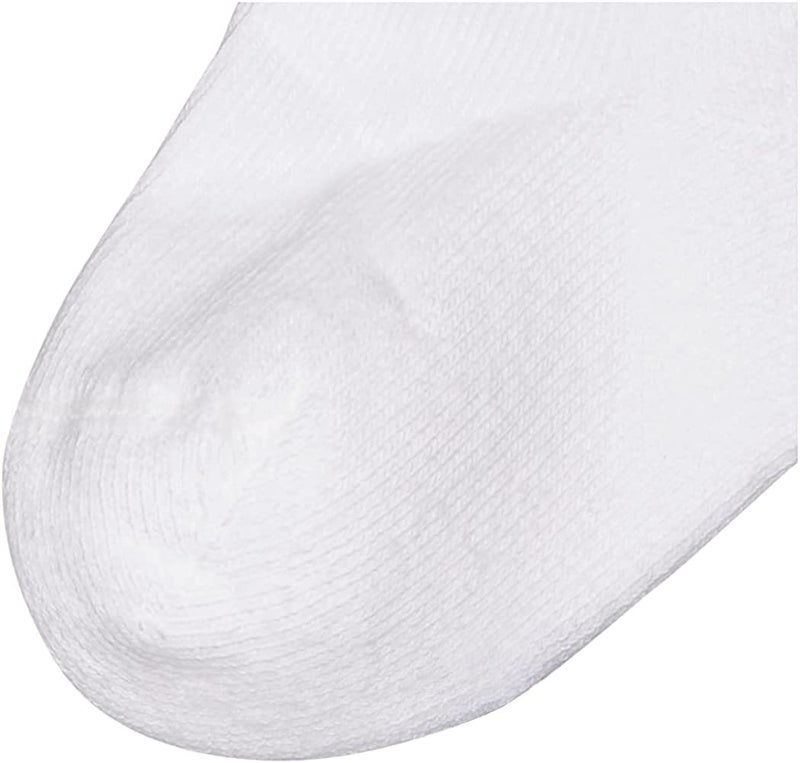 Jefferies Socks Big Boys' Seamless-Toe Quarter Athletic Socks (Pack of 6), 6-7.5(X-Small) (A1172-White-6-7) - Image 3